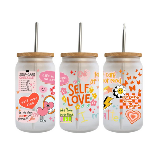 Self Love Glass Can 16 onz